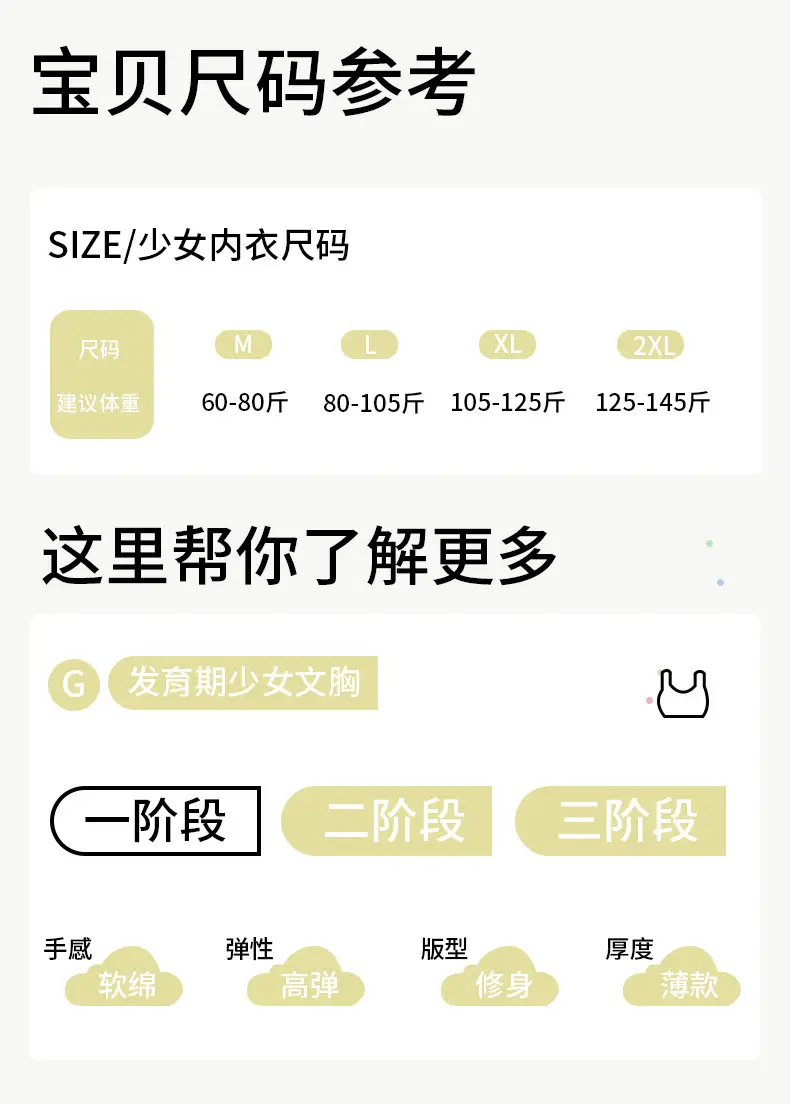 Girls' Underwear for the Second and Third Stages of Development, Corrective Sports Anti-Shock Vest for Middle and High School Students, Puberty Girls' Development Bra — feature 15