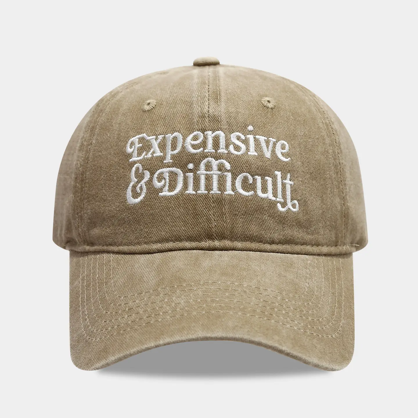 Expensive & Stylish Pink & Grey Baseball Cap with Embroidery - Image 3