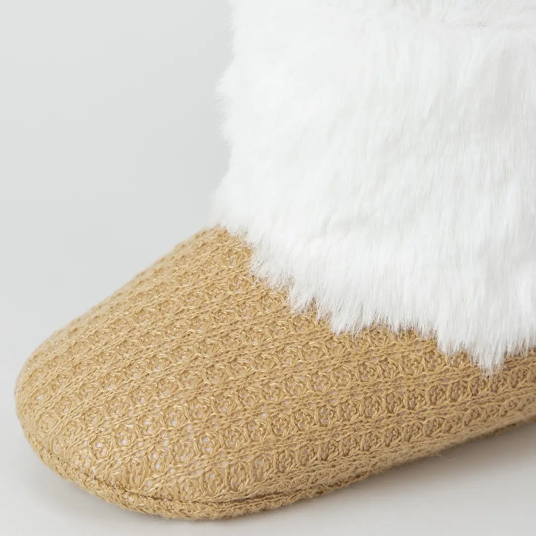 Cross-Border 0-1 Year Old Baby Girl Snow Boots with Fleece Lining, Non-Slip Baby Shoes, Winter Warm Toddler Shoes Baby Shoes - Image 5