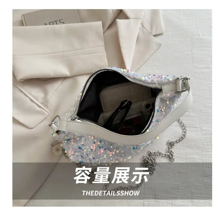 Korean Style Sequin Chain Shoulder Bag Women — feature 6