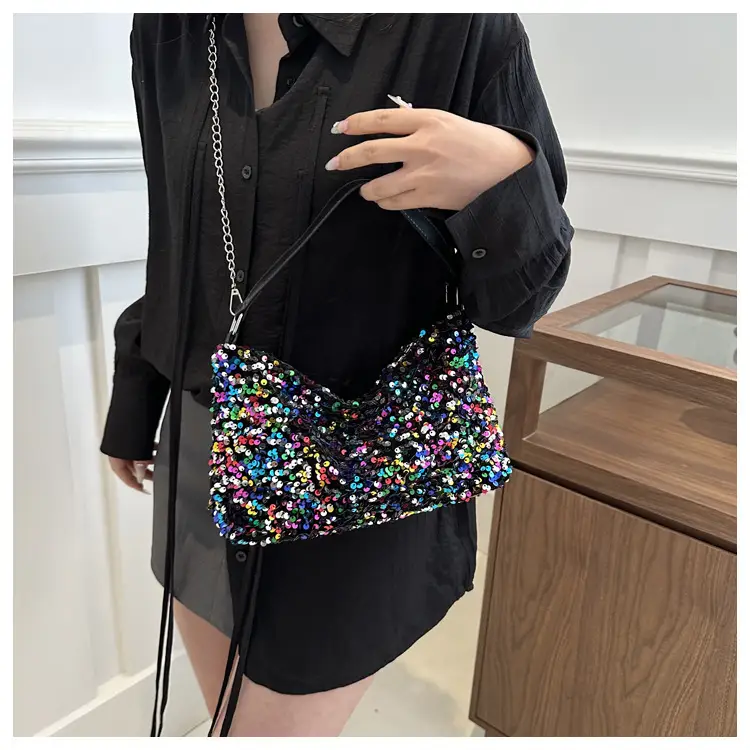 Korean Style Sequin Chain Shoulder Bag Women — feature 9