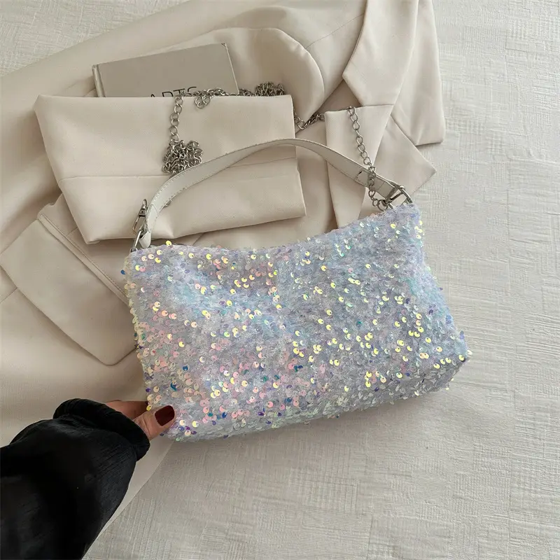 Korean Style Sequin Chain Shoulder Bag Women - Image 2