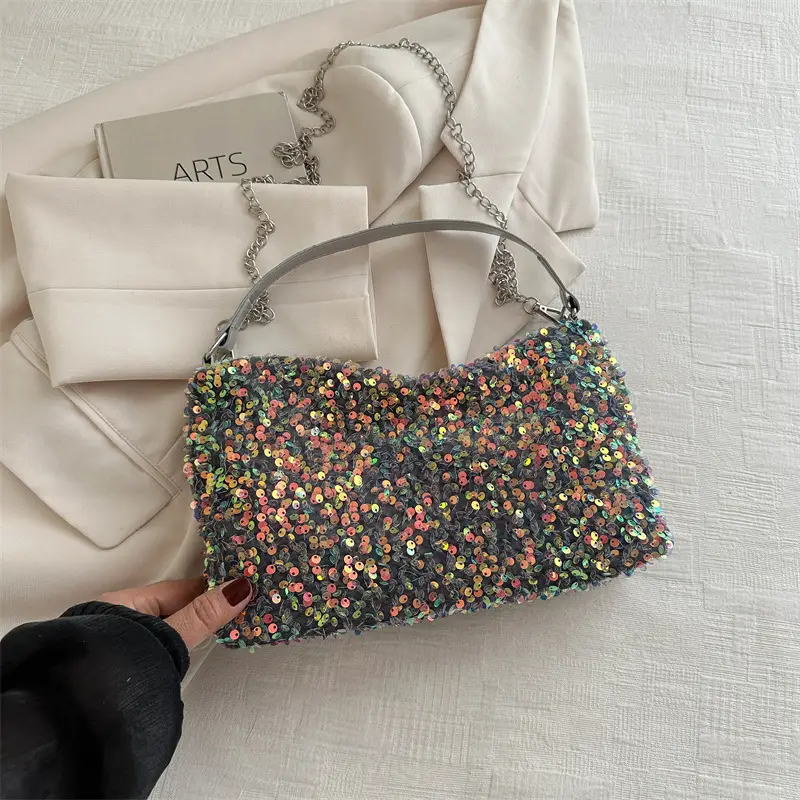 Korean Style Sequin Chain Shoulder Bag Women - Image 3