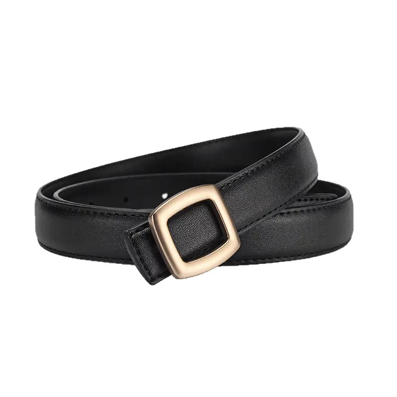 Women Genuine Leather Belt Black Brown Korean Style - Image 8