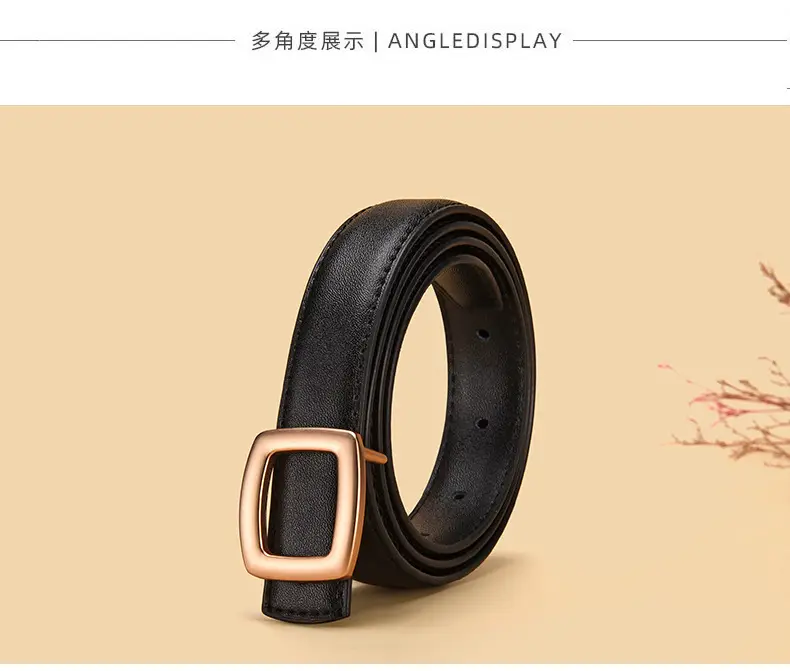 Women Genuine Leather Belt Black Brown Korean Style β feature 15