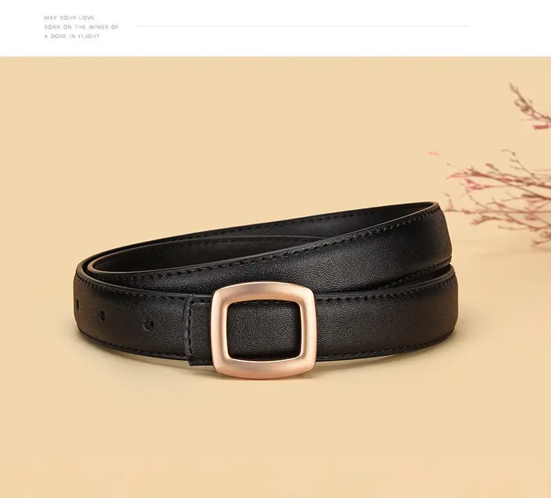 Women Genuine Leather Belt Black Brown Korean Style β feature 16