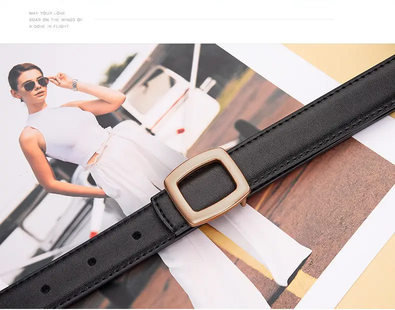 Women Genuine Leather Belt Black Brown Korean Style β feature 17