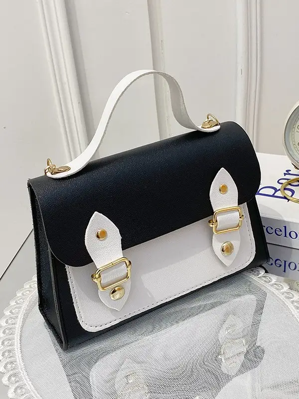 White Crystal Embroidered Handbag with Drawstring Lock