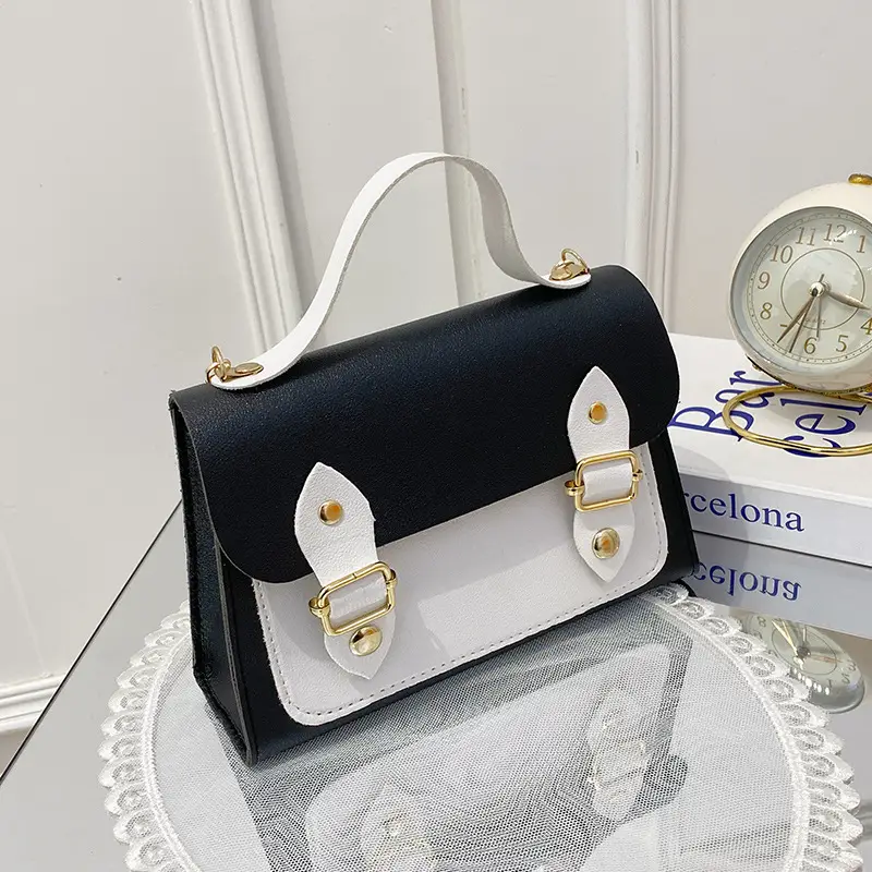 White Crystal Embroidered Handbag with Drawstring Lock