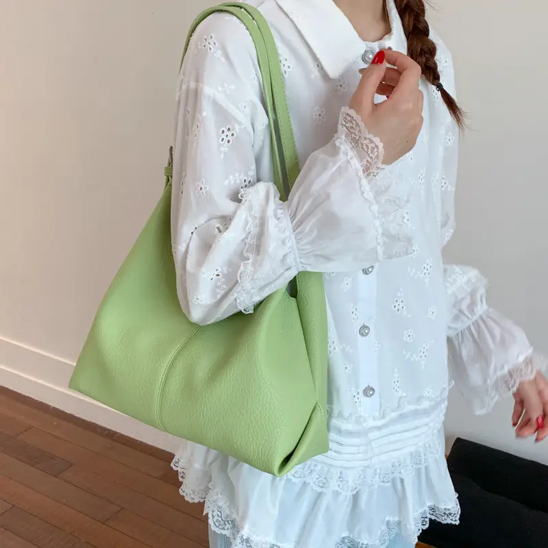 2025 Green Large Capacity Women's Tote Bag - Image 7