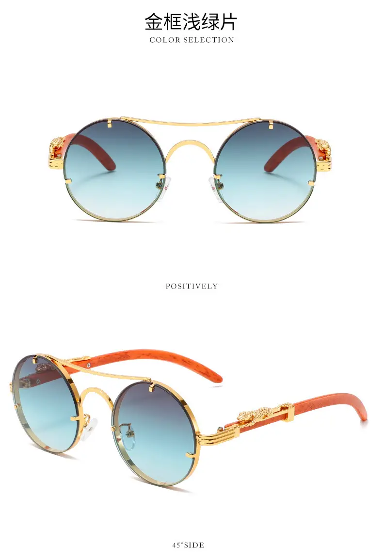 New Round Metal Sunglasses Leopard Head Anti-UV 2025 β feature 15