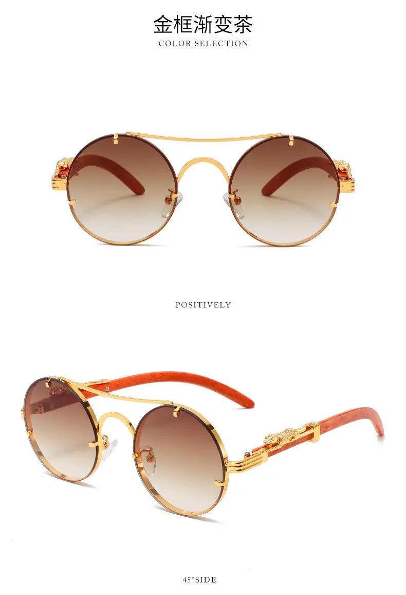New Round Metal Sunglasses Leopard Head Anti-UV 2025 β feature 16