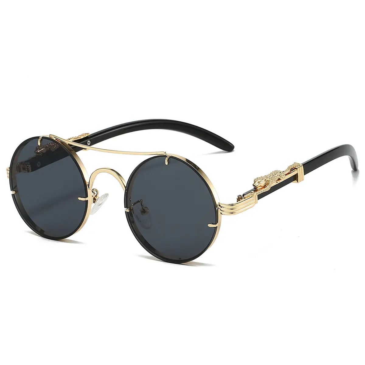 New Round Metal Sunglasses Leopard Head Anti-UV 2025 - Image 10