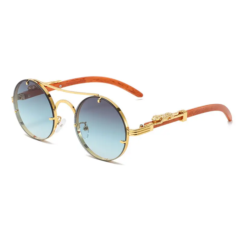 New Round Metal Sunglasses Leopard Head Anti-UV 2025 - Image 4