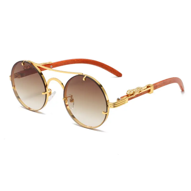 New Round Metal Sunglasses Leopard Head Anti-UV 2025 - Image 5