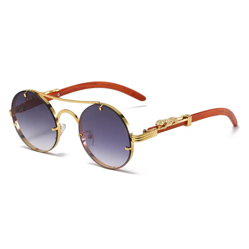 New Round Metal Sunglasses Leopard Head Anti-UV 2025 - Image 9