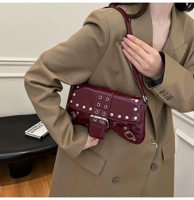 Luxury Red Korean Style Shoulder Bag for Women 2026 — feature 10
