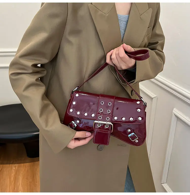Luxury Red Korean Style Shoulder Bag for Women 2026 — feature 11