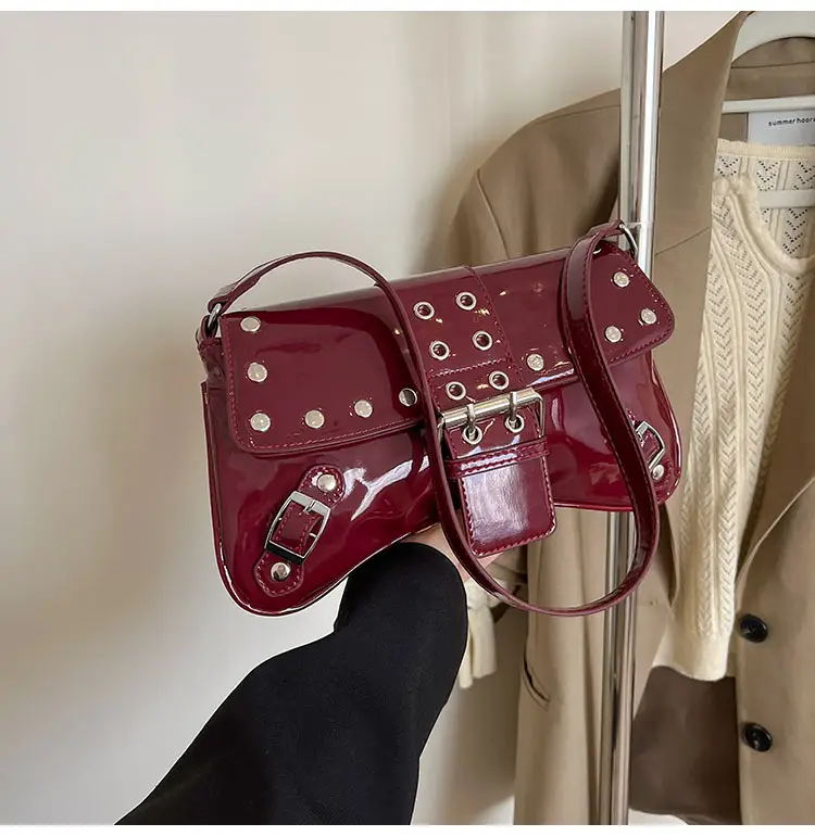 Luxury Red Korean Style Shoulder Bag for Women 2026 — feature 24