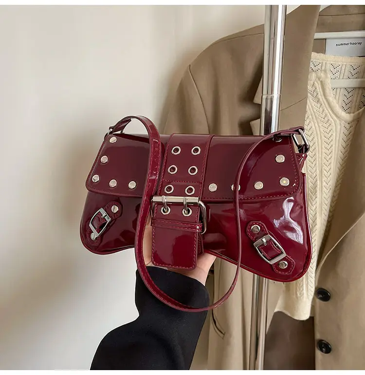 Luxury Red Korean Style Shoulder Bag for Women 2026 — feature 25