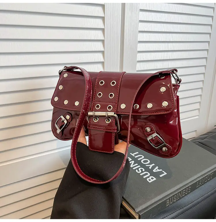 Luxury Red Korean Style Shoulder Bag for Women 2026 — feature 29