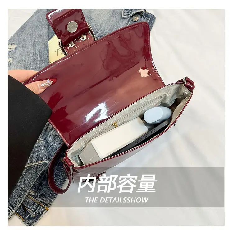 Luxury Red Korean Style Shoulder Bag for Women 2026 — feature 3