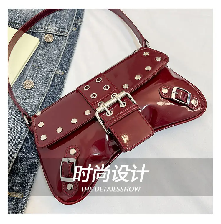 Luxury Red Korean Style Shoulder Bag for Women 2026 — feature 4