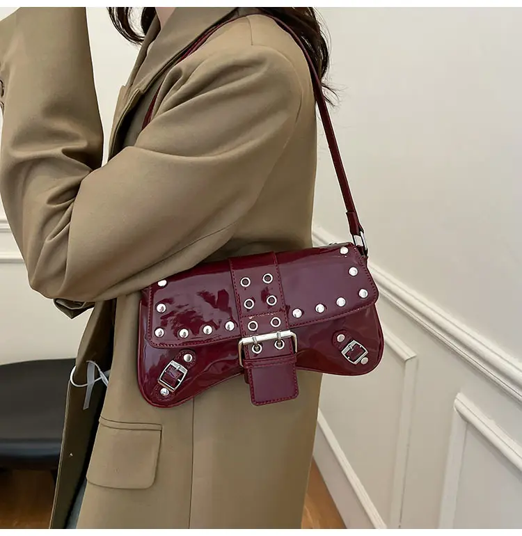 Luxury Red Korean Style Shoulder Bag for Women 2026 — feature 8
