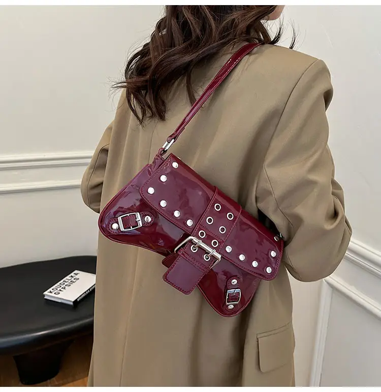 Luxury Red Korean Style Shoulder Bag for Women 2026 — feature 9