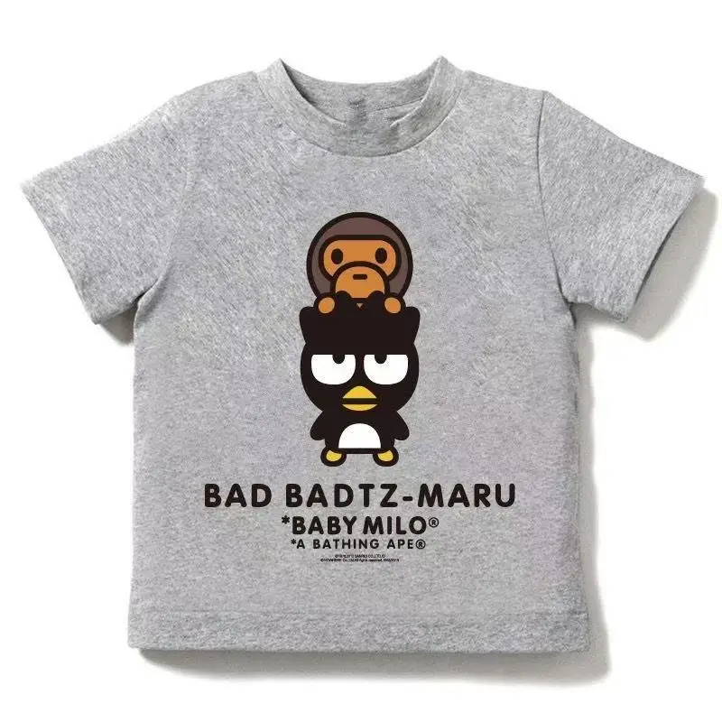 2025 Cartoon Print Kids T-Shirt Black Bad Badt Z-Maru Baby Milo — feature 3