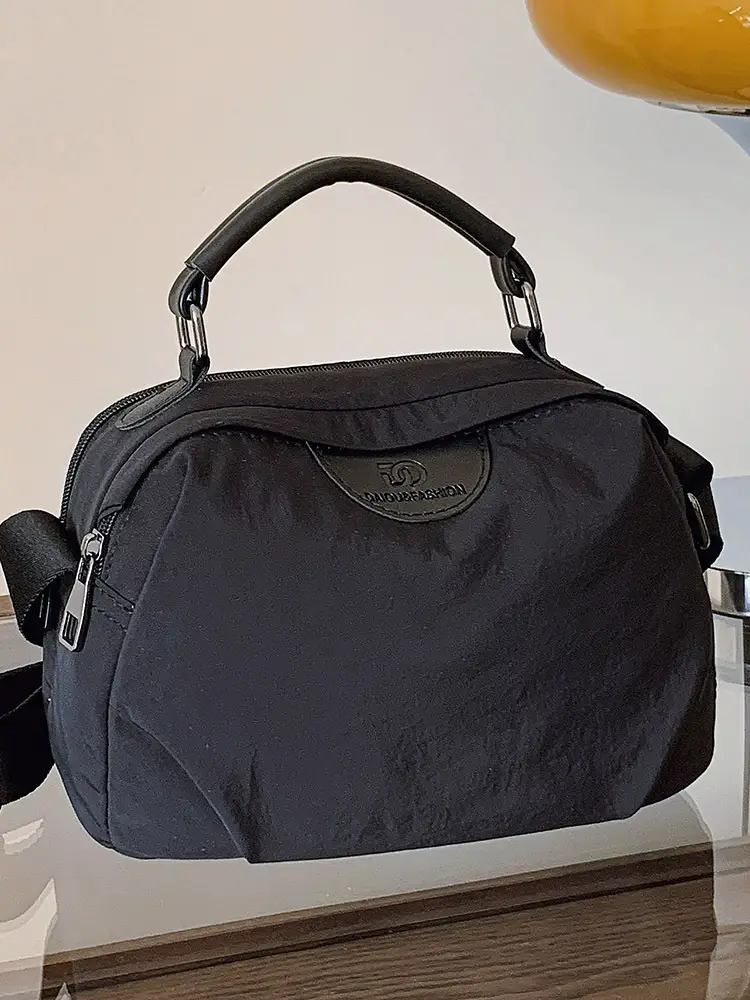 Light Beige Women's Shoulder Bag with Top Handle