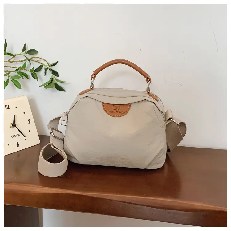 Light Beige Women's Shoulder Bag with Top Handle — feature 21