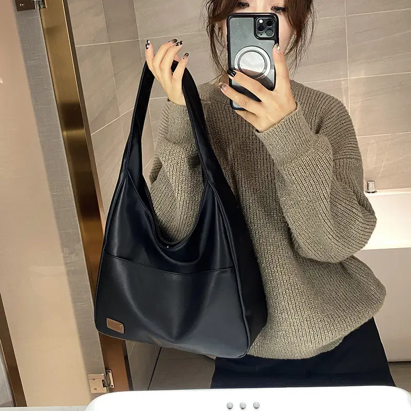 Brown Logo Print Crossbody Tote Bag - Image 6
