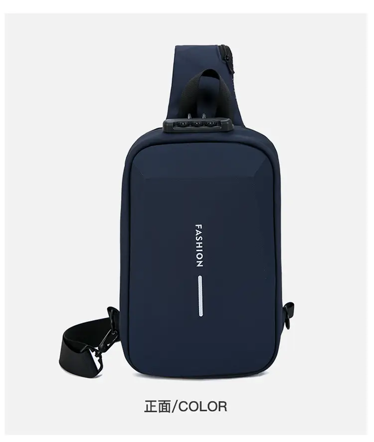 Men's Black Crossbody Bag Large Capacity Casual Luggage — feature 15
