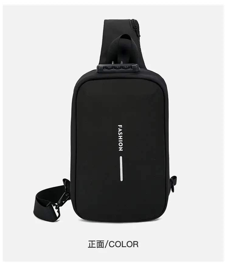 Men's Black Crossbody Bag Large Capacity Casual Luggage — feature 17