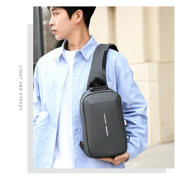 Men's Black Crossbody Bag Large Capacity Casual Luggage — feature 20