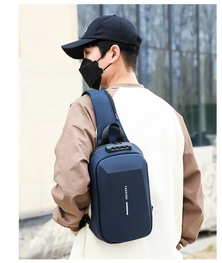 Men's Black Crossbody Bag Large Capacity Casual Luggage — feature 22