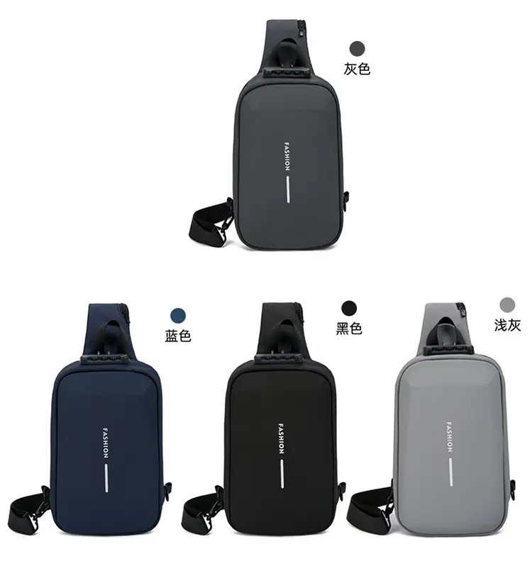 Men's Black Crossbody Bag Large Capacity Casual Luggage — feature 7