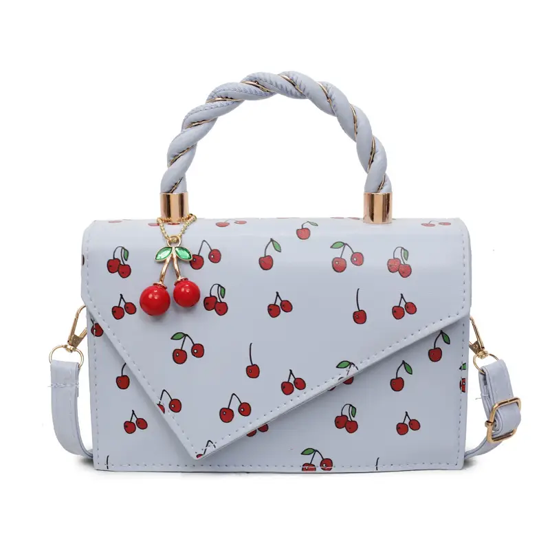 Pink Cherry Print Women Shoulder Bag 2025 - Image 9
