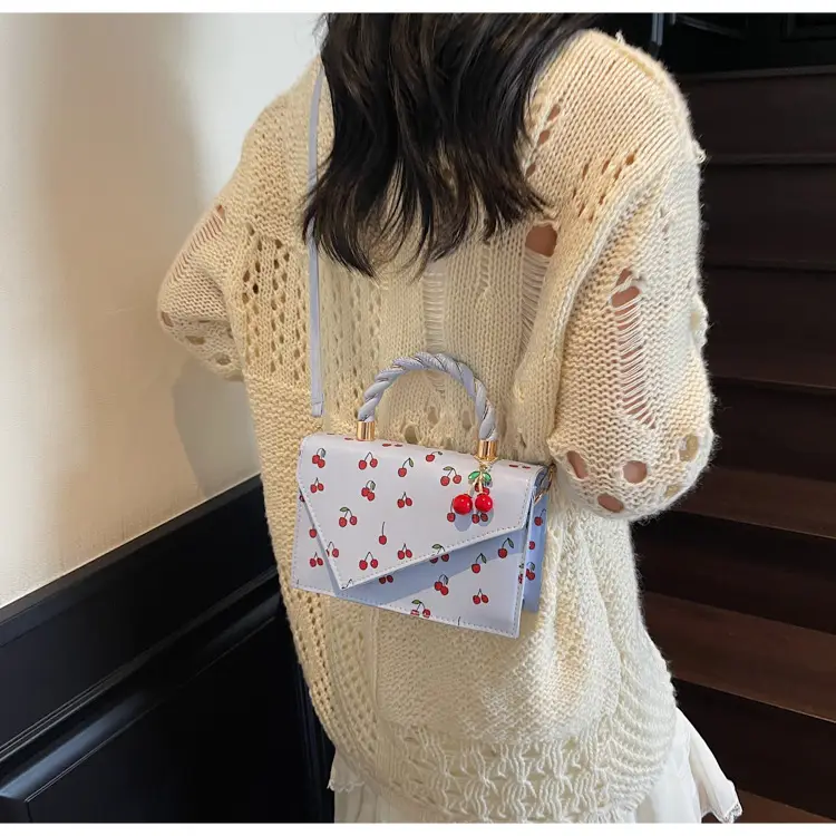 Pink Cherry Print Women Shoulder Bag 2025 — feature 16