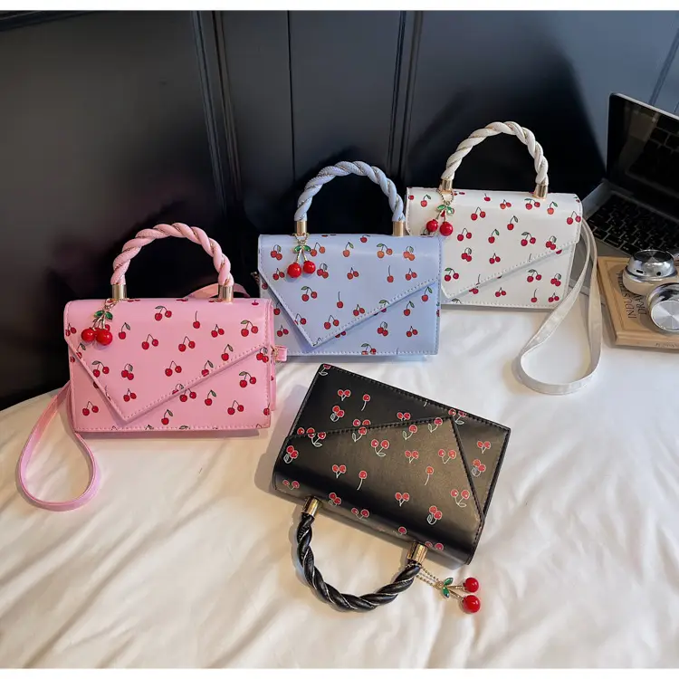 Pink Cherry Print Women Shoulder Bag 2025 — feature 23