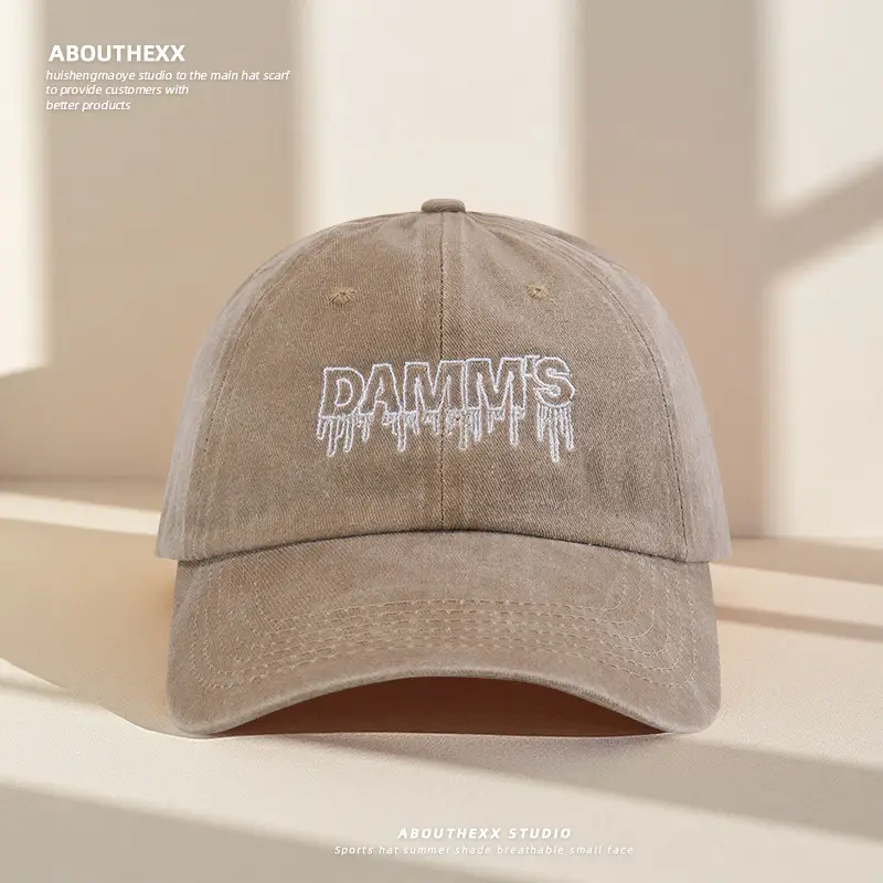Damnis Blood Red Letter Embroidered Cross-Border Cap Women Men