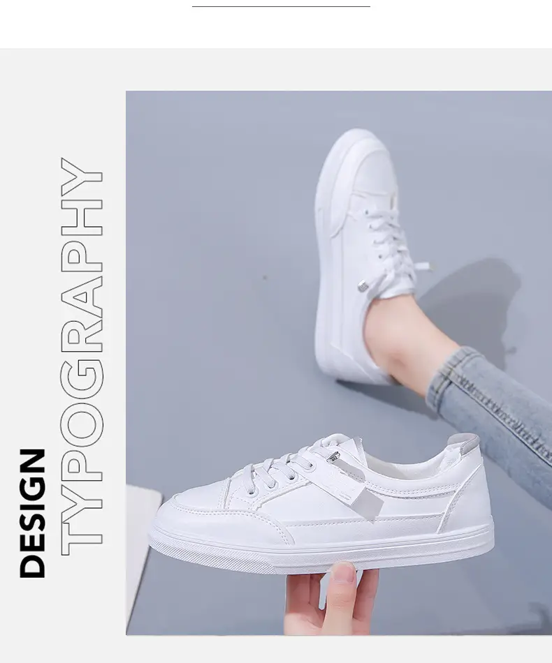 Women White Casual Leather Sneakers with Green Accent — feature 18