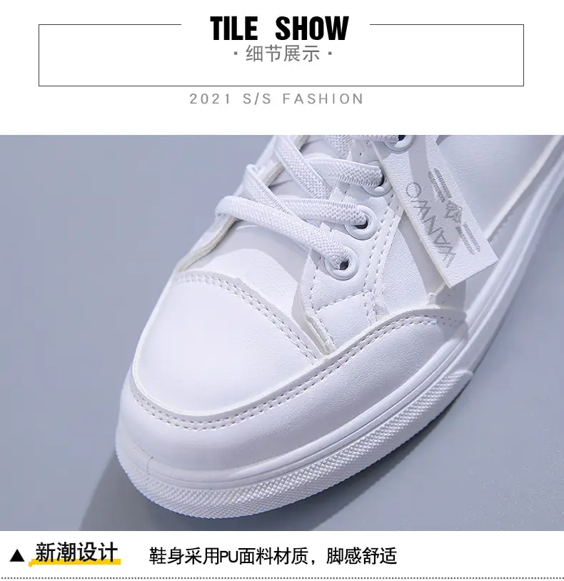 Women White Casual Leather Sneakers with Green Accent — feature 5