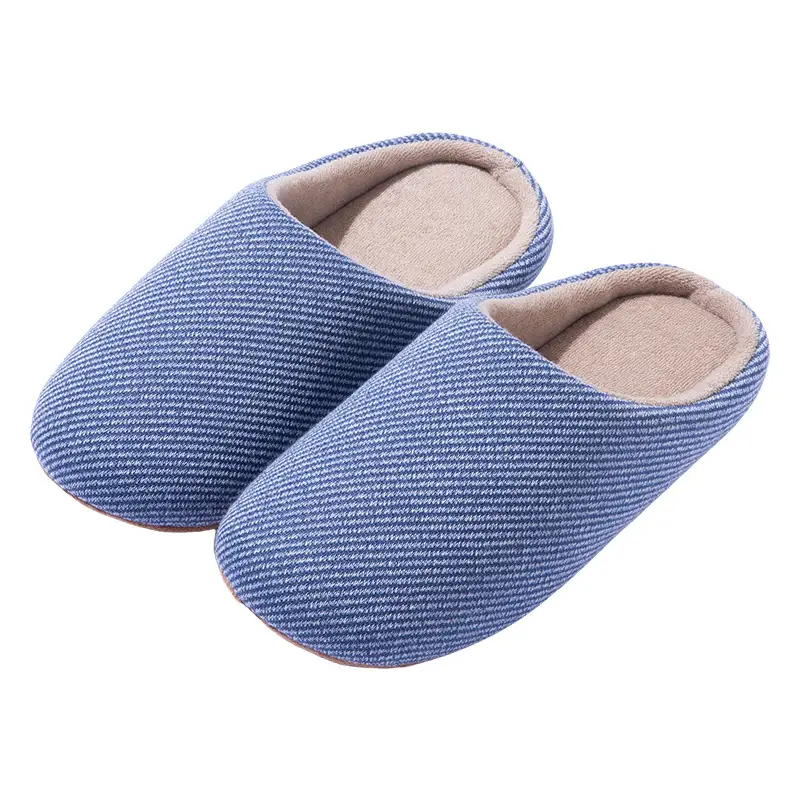 Japanese-Style Autumn and Winter Indoor Cotton Slippers for Men, Silent Floor-Friendly Soft Sole, Warm and Non-Slip, Couple's Cotton Slippers for All Seasons, Women's - Image 9