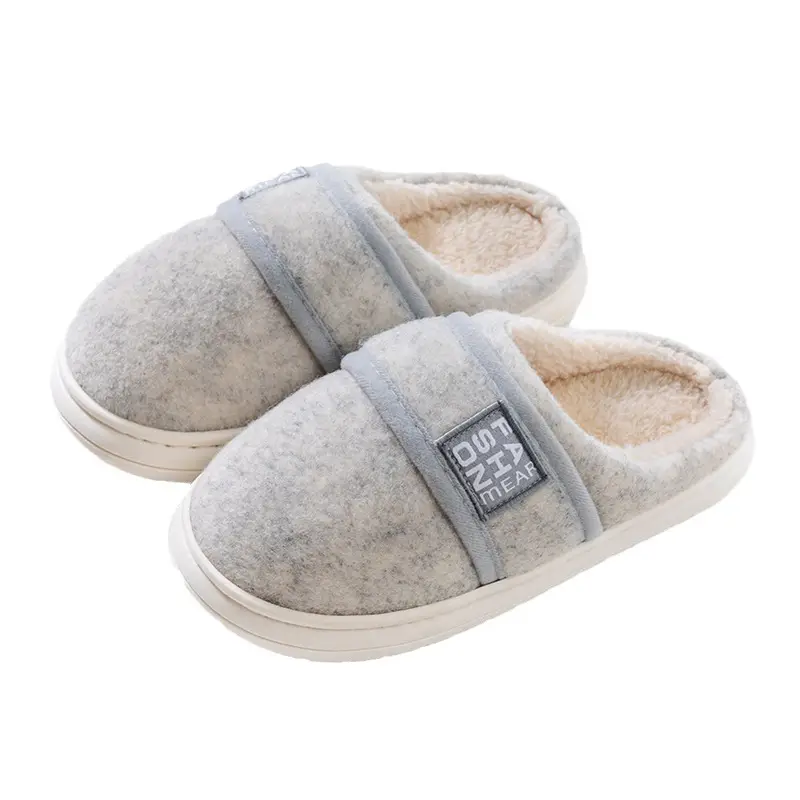 Winter Furry Cotton Slippers for Women Warm Thick Soled