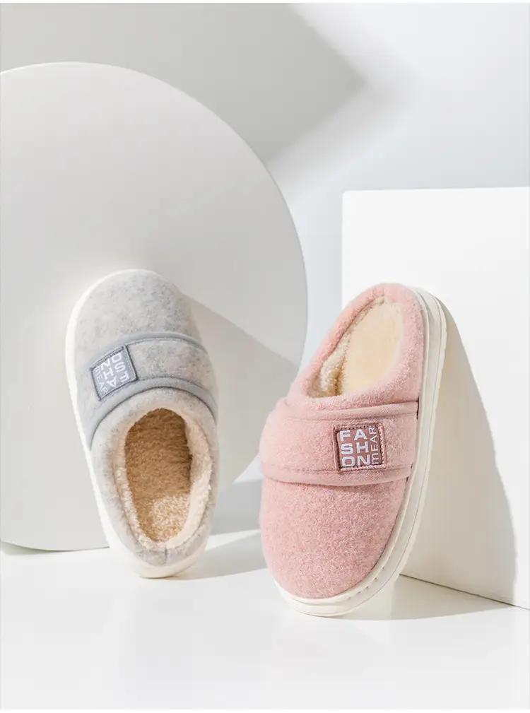 Winter Furry Cotton Slippers for Women Warm Thick Soled — feature 13