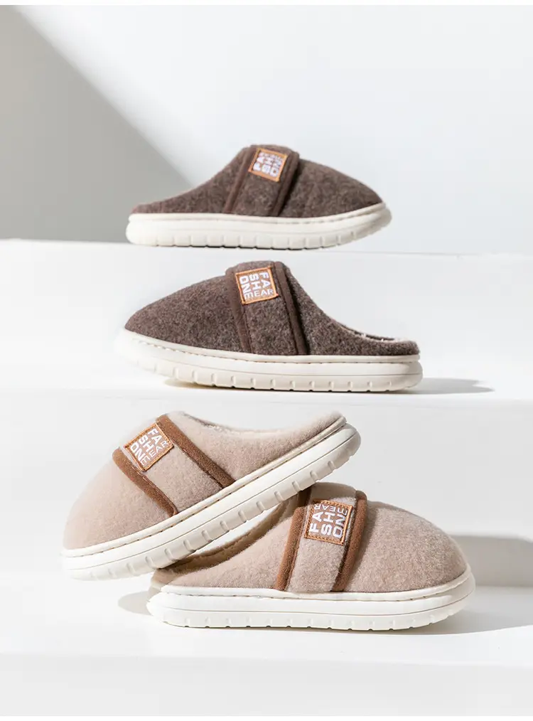 Winter Furry Cotton Slippers for Women Warm Thick Soled — feature 14