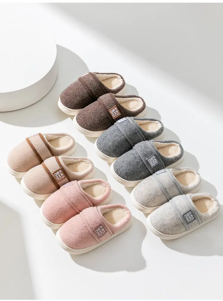Winter Furry Cotton Slippers for Women Warm Thick Soled — feature 15