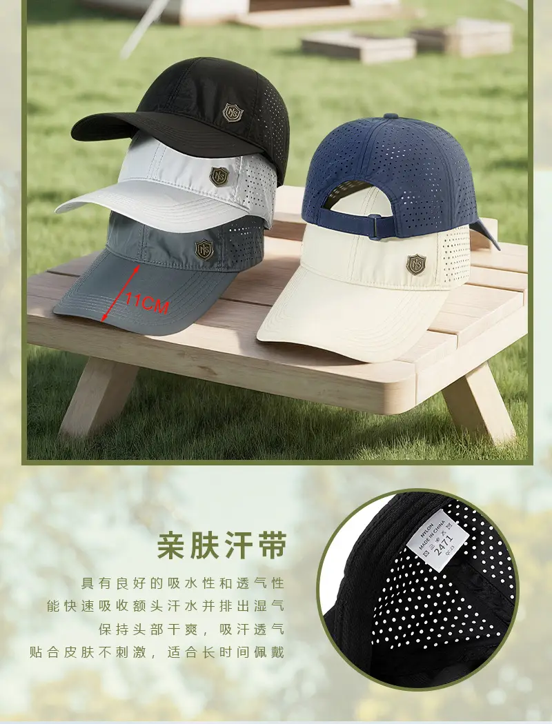 Perforated Soft Sun Visor for Men Women Summer Hiking — feature 13